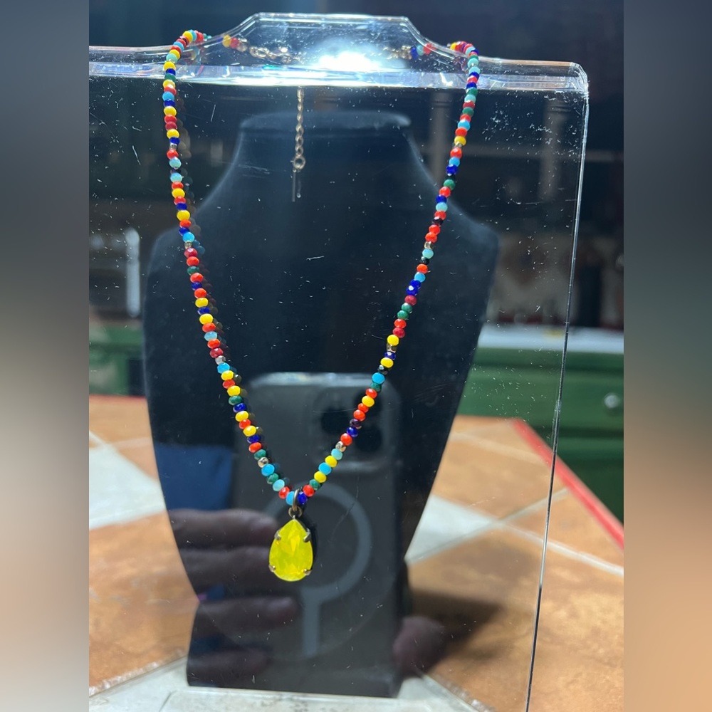Pink Panache Multicolored Crystal Beaded Necklace - Picture 4 of 9